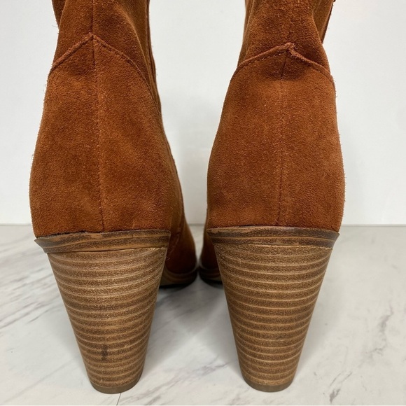 Blondo Wayde Brown Suede Western Bootie 10 - Picture 4 of 14